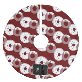 Falda Para El Árbol De Navidad De Poliéster Adornos Navideños Monogramados para Donas Lindos