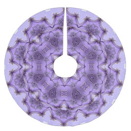 Falda Para El Árbol De Navidad De Poliéster Alfombra de Navidad decorativa morada para árbol d