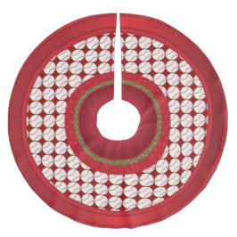 Falda Para El Árbol De Navidad De Poliéster Amantes del béisbol de navidad