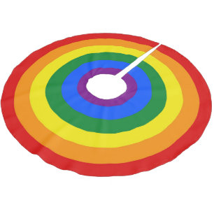 Falda Para El Árbol De Navidad De Poliéster Anillos arcoiris