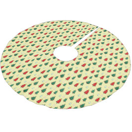 Falda Para El Árbol De Navidad De Poliéster Árbol de Navidad con estrella de patrón ininterrum