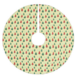 Falda Para El Árbol De Navidad De Poliéster Árbol de Navidad con estrella de patrón ininterrum