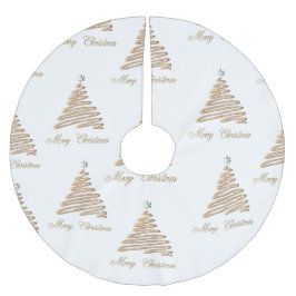 Falda Para El Árbol De Navidad De Poliéster Árbol de Navidad dorado