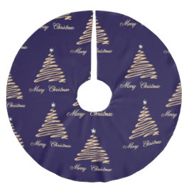 Falda Para El Árbol De Navidad De Poliéster Árbol de Navidad dorado