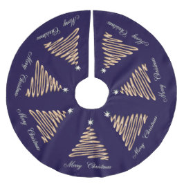 Falda Para El Árbol De Navidad De Poliéster Árbol de Navidad dorado