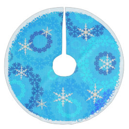 Falda Para El Árbol De Navidad De Poliéster Árbol de Navidad y copo de nieve galvanizado