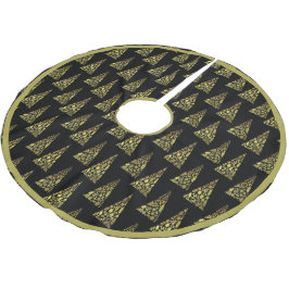 Falda Para El Árbol De Navidad De Poliéster Árbol de oro elegante moderno minimalista