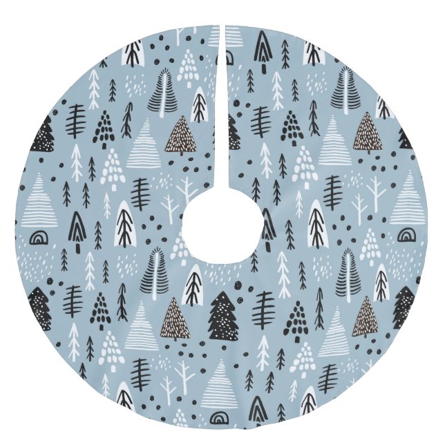 Falda Para El Árbol De Navidad De Poliéster Árboles (Anverso)