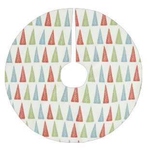 Falda Para El Árbol De Navidad De Poliéster Árboles navideños modernos de medio siglo