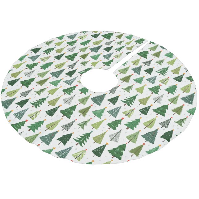 Falda Para El Árbol De Navidad De Poliéster Árboles retro (Angular)