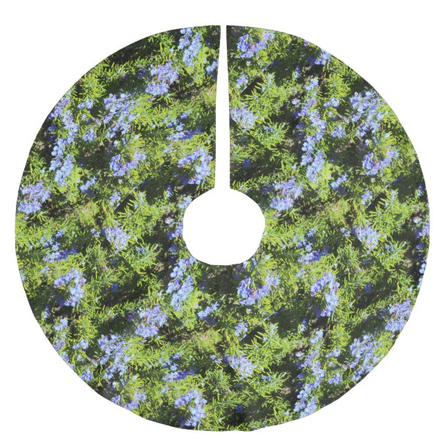 Falda Para El Árbol De Navidad De Poliéster arbusto romero (Anverso)