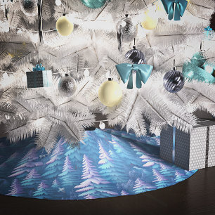 Falda Para El Árbol De Navidad De Poliéster Arctic Fox Wonderland