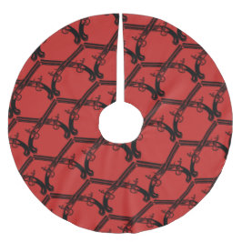 Falda Para El Árbol De Navidad De Poliéster Armas del vintage