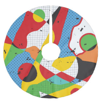 Falda Para El Árbol De Navidad De Poliéster Arte pop, minimalismo vibrante.