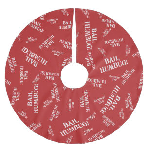 Falda Para El Árbol De Navidad De Poliéster Bah Humbug