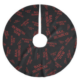 Falda Para El Árbol De Navidad De Poliéster Bah Humbug