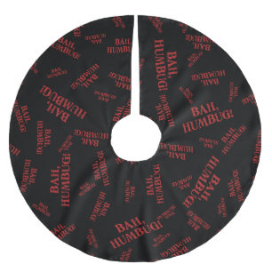 Falda Para El Árbol De Navidad De Poliéster Bah Humbug