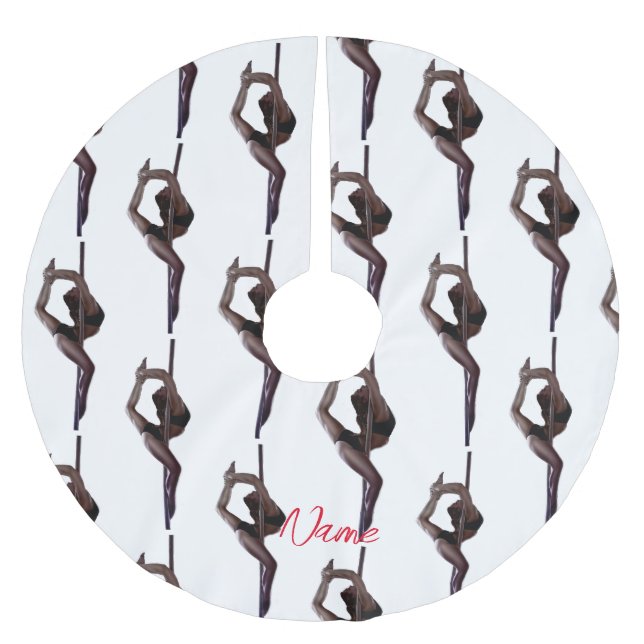 Falda Para El Árbol De Navidad De Poliéster Bailarina Thunder_Cove (Anverso)