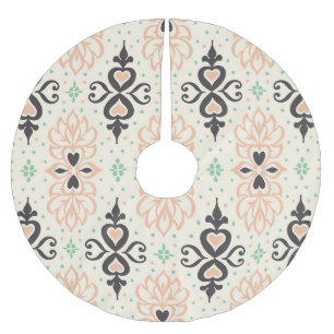 Falda Para El Árbol De Navidad De Poliéster Baldosas de Talavera, diseño ornamental mediterrán