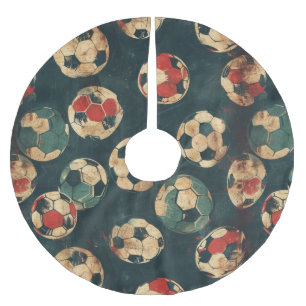 Falda Para El Árbol De Navidad De Poliéster Balón de fútbol para Navidades