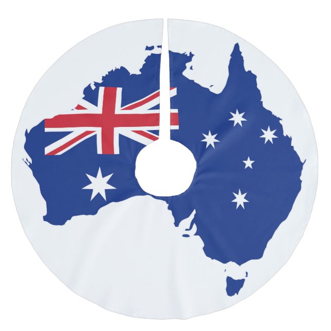 Falda Para El Árbol De Navidad De Poliéster Bandera de Australia (Anverso)