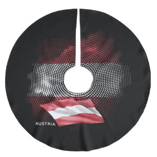 Falda Para El Árbol De Navidad De Poliéster bandera de Austria