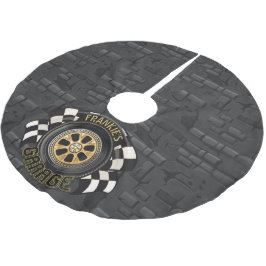 Falda Para El Árbol De Navidad De Poliéster Bandera de Carreras personalizado Calor Masculino 