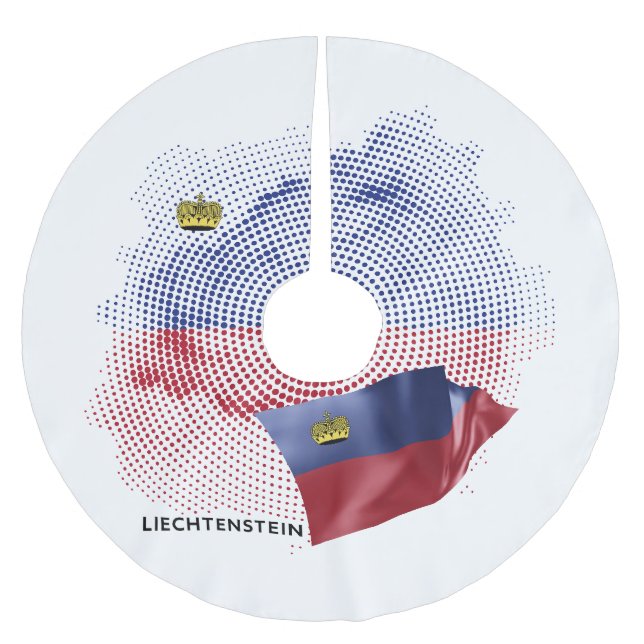 Falda Para El Árbol De Navidad De Poliéster bandera de EE. UU. (Anverso)