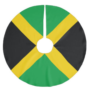 Falda Para El Árbol De Navidad De Poliéster Bandera de Jamaica