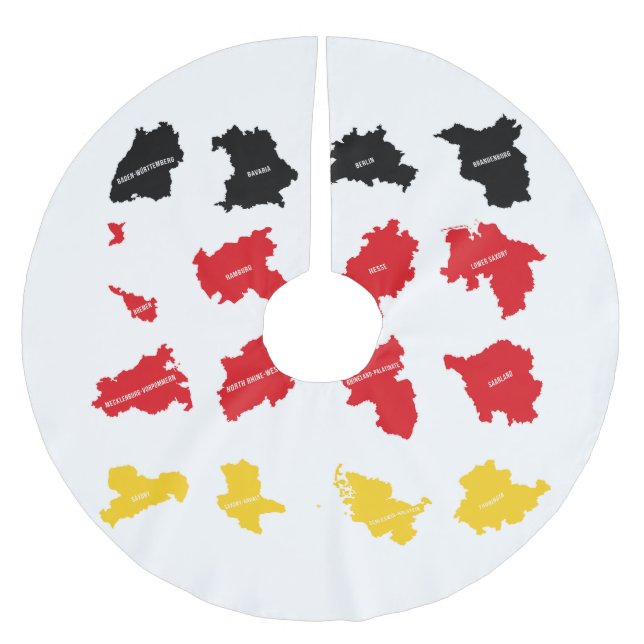 Falda Para El Árbol De Navidad De Poliéster Bandera de los Estados alemanes (Anverso)
