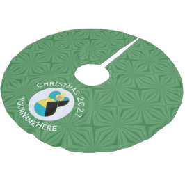 Falda Para El Árbol De Navidad De Poliéster Bandera de los Navidades bahameños de ángel rubio 