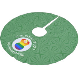 Falda Para El Árbol De Navidad De Poliéster Bandera de los Navidades de Ángel de la rubia del