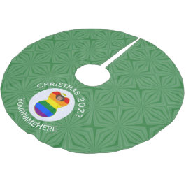 Falda Para El Árbol De Navidad De Poliéster Bandera de los Navidades del Ángel de la Piel Marr