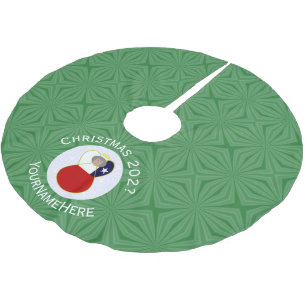 Falda Para El Árbol De Navidad De Poliéster Bandera de Navidad Personalizada Abuela Angel Chil