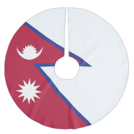 Falda Para El Árbol De Navidad De Poliéster Bandera de Nepal
