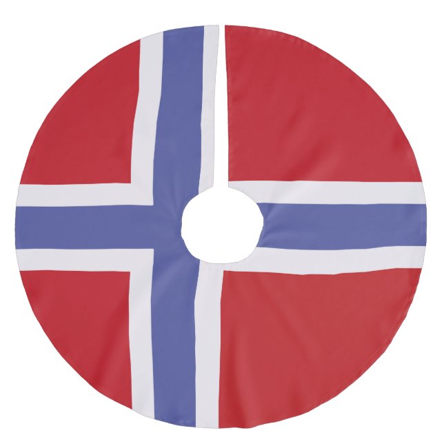 Falda Para El Árbol De Navidad De Poliéster Bandera de Noruega (Anverso)