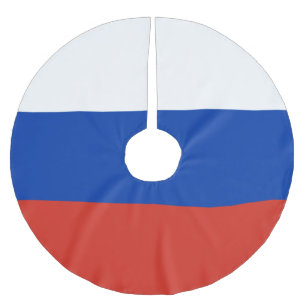 Falda Para El Árbol De Navidad De Poliéster Bandera de Rusia