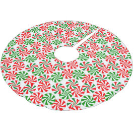 Falda Para El Árbol De Navidad De Poliéster Bañera de pimentina roja y verde