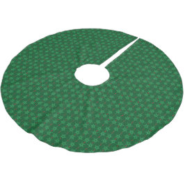 Falda Para El Árbol De Navidad De Poliéster Barrena de árboles verdes de Mid Mod Garland