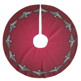 Falda Para El Árbol De Navidad De Poliéster Bat In A Santa Hat