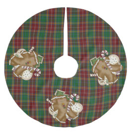 Falda Para El Árbol De Navidad De Poliéster Baxter Plaid Festive Christmas Tree Skirt