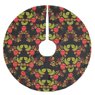 Falda Para El Árbol De Navidad De Poliéster Berries rusas de Khokhloma: Estilo tradicional