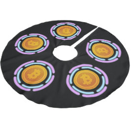 FALDA PARA EL ÁRBOL DE NAVIDAD DE POLIÉSTER BITCOIN