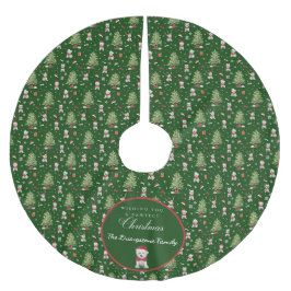 Falda Para El Árbol De Navidad De Poliéster Blancos Westie Navidad Caprichoso