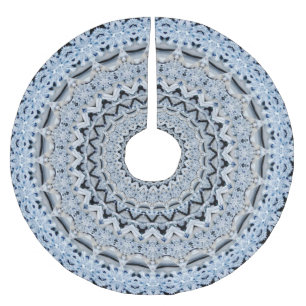 Falda Para El Árbol De Navidad De Poliéster Blue Holiday Christmas Tree Skirt