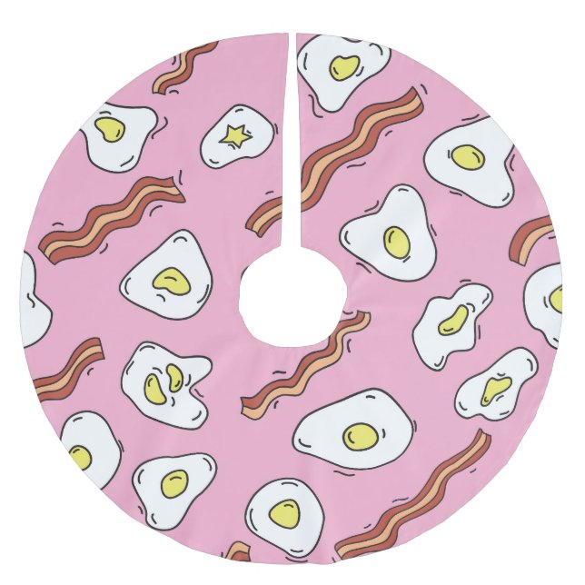 Falda Para El Árbol De Navidad De Poliéster Bonanza para el desayuno: Personalizados Delights (Anverso)