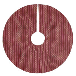 Falda Para El Árbol De Navidad De Poliéster Borgoña victoriana y banda de oro