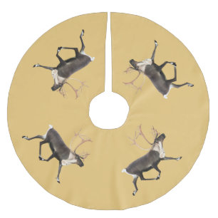 Falda Para El Árbol De Navidad De Poliéster Bull Caribou