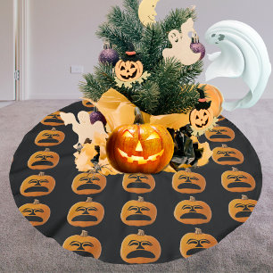 Falda Para El Árbol De Navidad De Poliéster Calabaza de Halloween