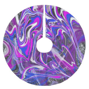 Falda Para El Árbol De Navidad De Poliéster Cambia las brochas de la falda del árbol de colore